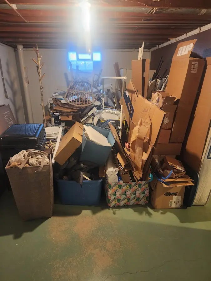 Roll-off dumpster container at job site for Roll Off Dumpster Rental in Richmond Heights